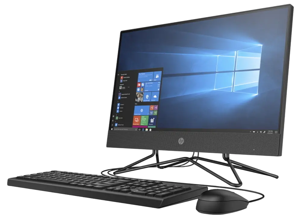 Computer All-in-One HP 205 G4, 23,8", AMD Athlon 3050U, 8GB/512GB, FreeDOS, Negru