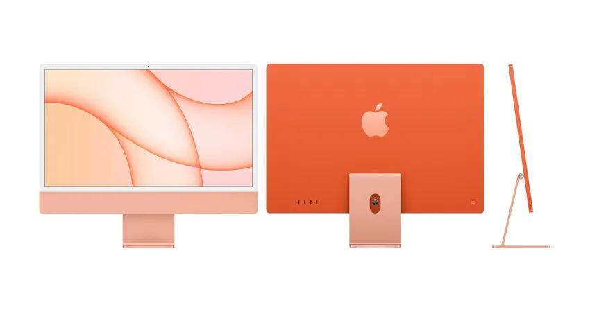 Computer All-in-One Apple iMac A2438, M1 with 8-core CPU and 8-core GPU, 16GB/512GB, macOS Big Sur, Portocaliu