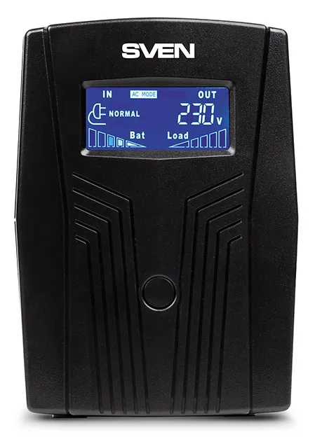 Sursă de alimentare neîntreruptibilă SVEN Pro  50 LCD, Linear-interactiv, 650VA, Turn