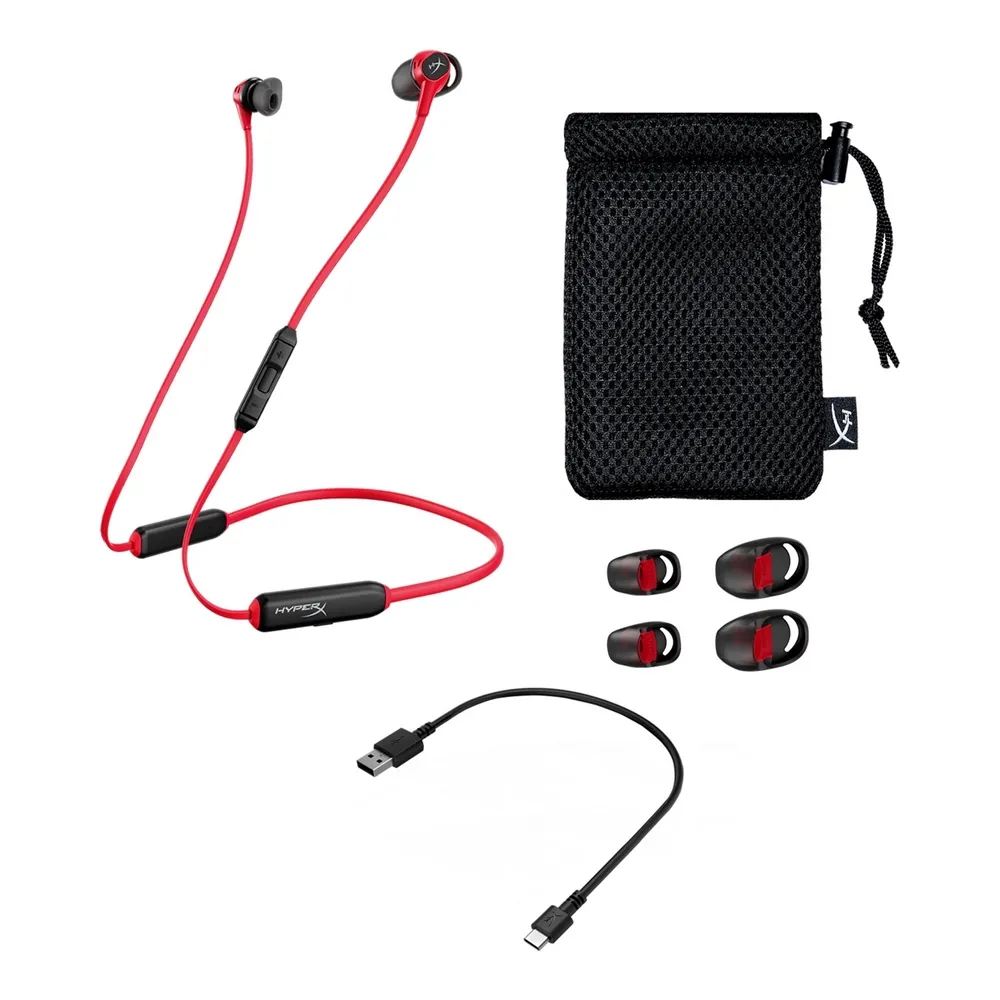 Căști gaming HyperX Cloud Buds, Fără fir, Negru/Rosu