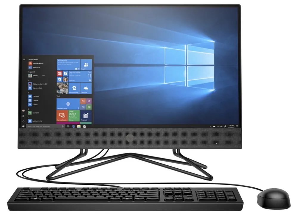 Computer All-in-One HP 205 G4, 23,8", AMD Athlon 3050U, 8GB/512GB, FreeDOS, Negru