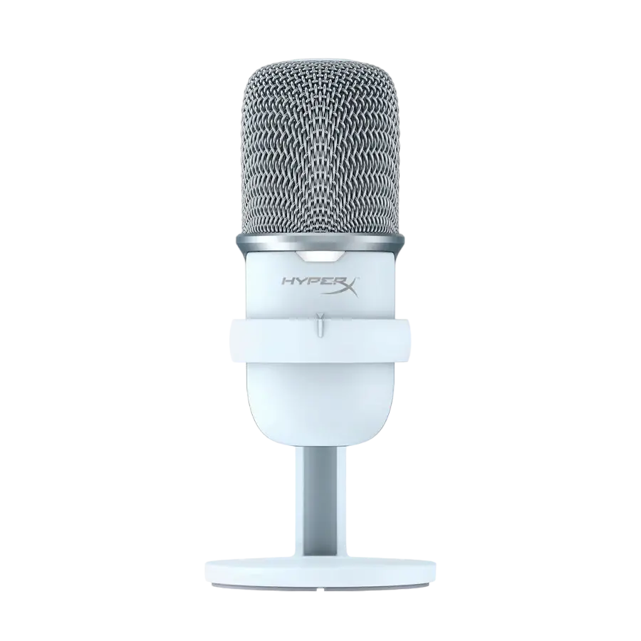 Microfon portabil pentru înregistrare vocală HyperX SoloCast, Cu fir, Alb