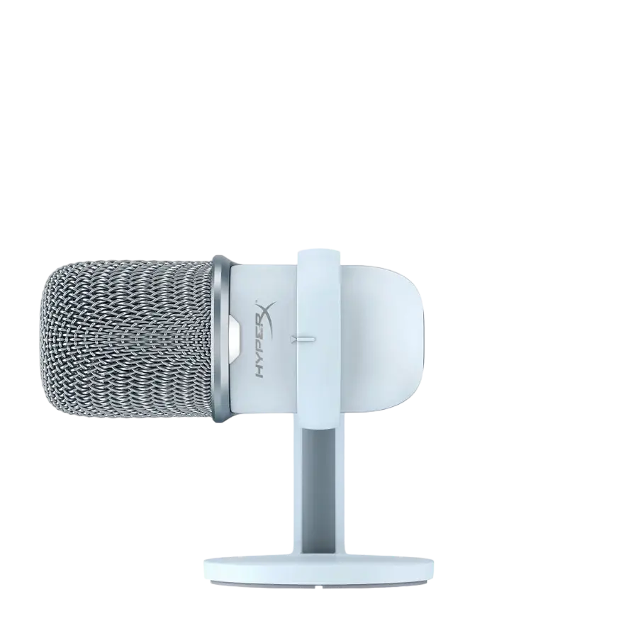 Microfon portabil pentru înregistrare vocală HyperX SoloCast, Cu fir, Alb