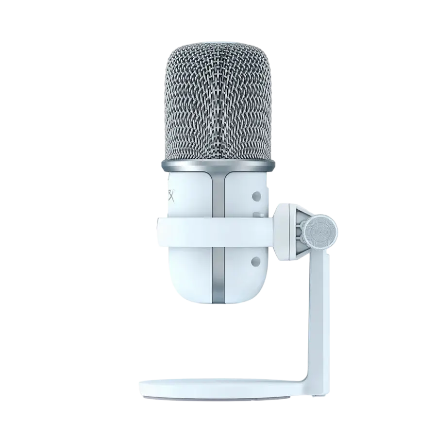 Microfon portabil pentru înregistrare vocală HyperX SoloCast, Cu fir, Alb