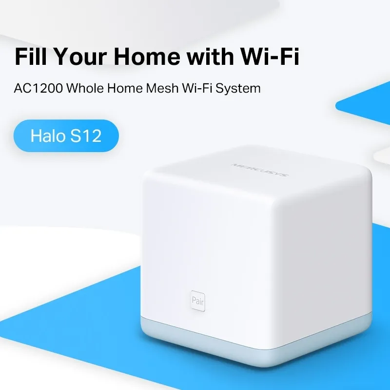 Sistem Wi-Fi Mesh MERCUSYS Halo S12 (2-pack), Alb