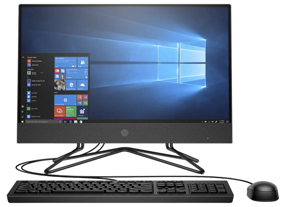 Computer All-in-One HP 205 G4, 23,8", AMD Athlon 3050U, 8GB/512GB, FreeDOS, Negru