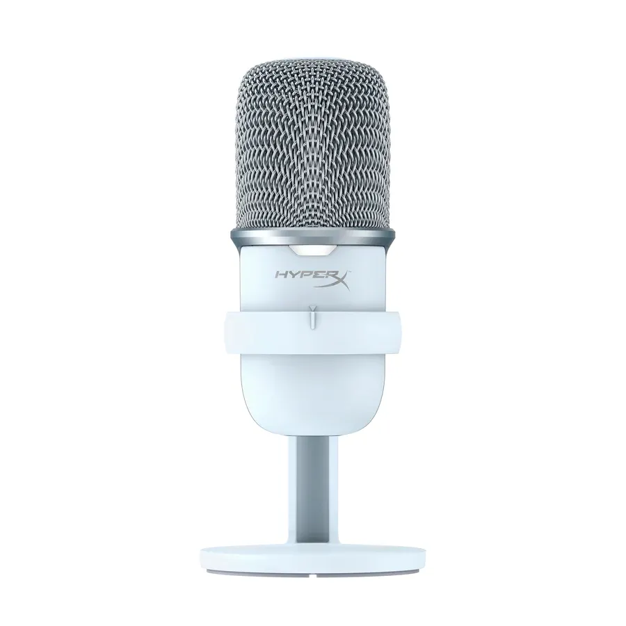 Microfon portabil pentru înregistrare vocală HyperX SoloCast, Cu fir, Alb