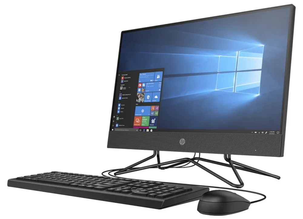 Computer All-in-One HP 205 G4, 23,8", AMD Athlon 3050U, 8GB/512GB, FreeDOS, Negru