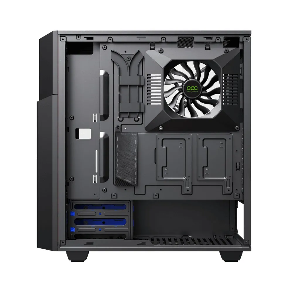 Carcasă PC Gamemax Contac COC, Midi-Tower, ATX, Negru/Rosu
