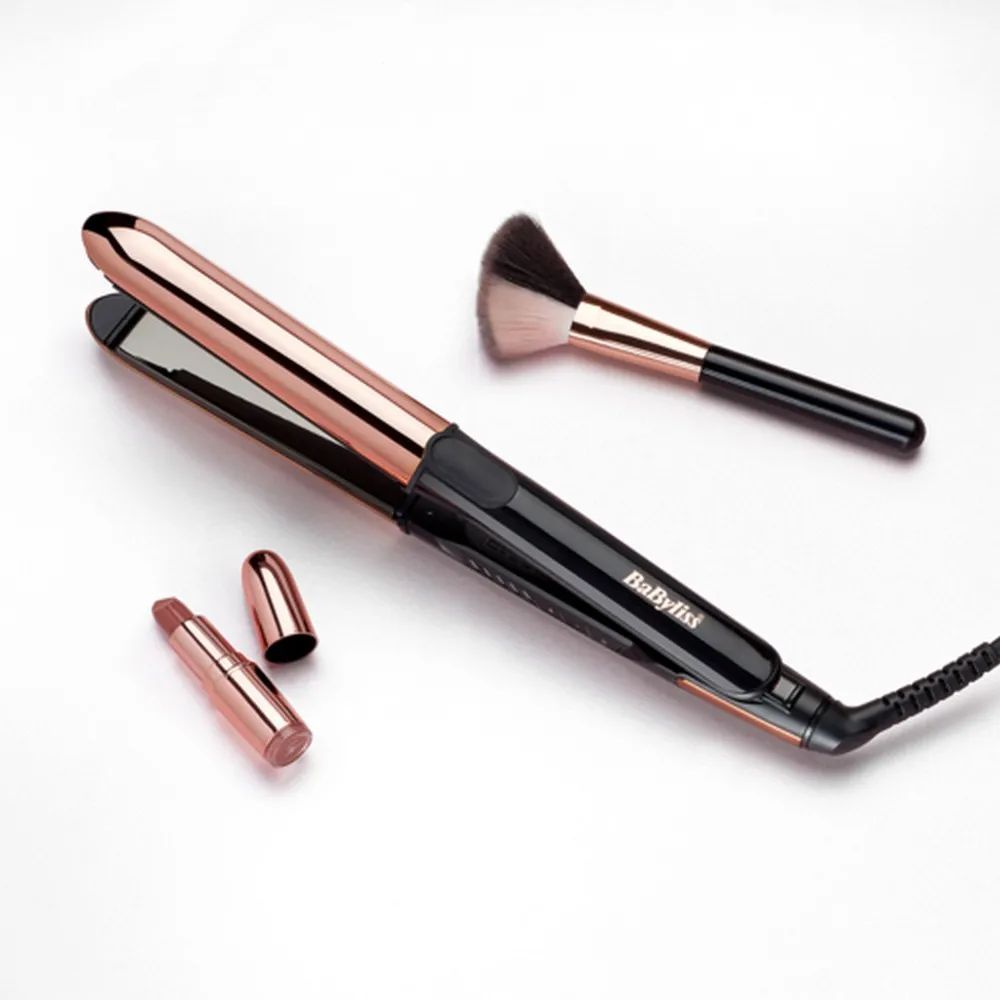 Placă de îndreptat părul BaByliss Straight & Curl Brilliance ST482E, Negru | Auriu