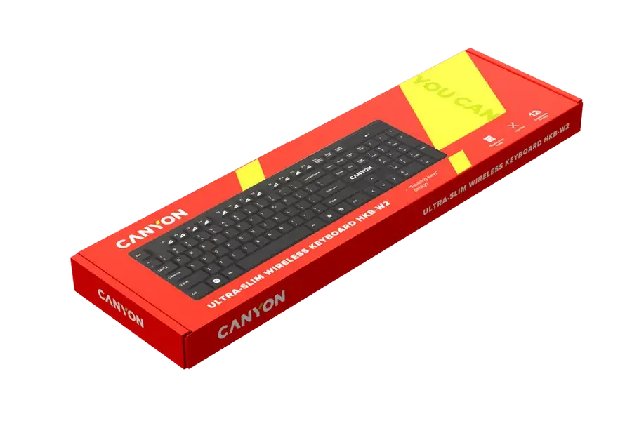 Tastatură Canyon HKB-W2, Fără fir, Negru