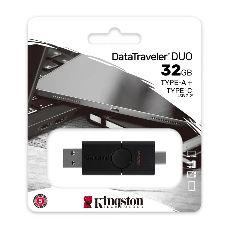 Memorie USB Kingston DataTraveler Duo, 32GB, Negru