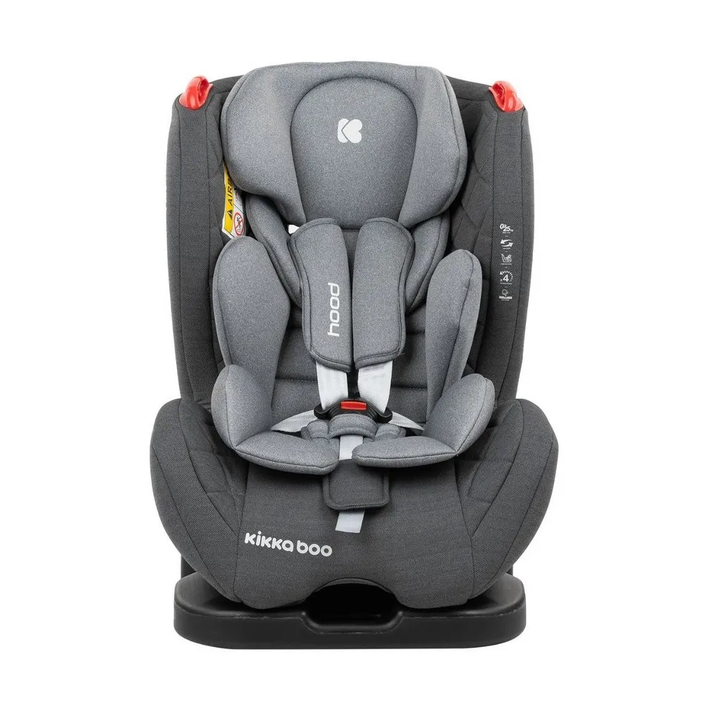 Scaun auto Kikka Boo Hood, Grupa 0+/1/2 (până la 25 kg), Gri