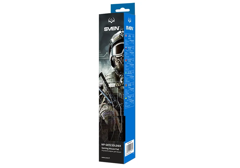 Gaming Mouse Pad SVEN MP-G01S Soldier, 230 x 200 x 2mm, Fabric surface, Rubberized base, Picture