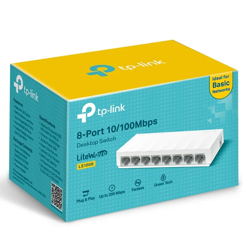 Switch de rețea TP-LINK LS1008, 8x 10/100 Mbps