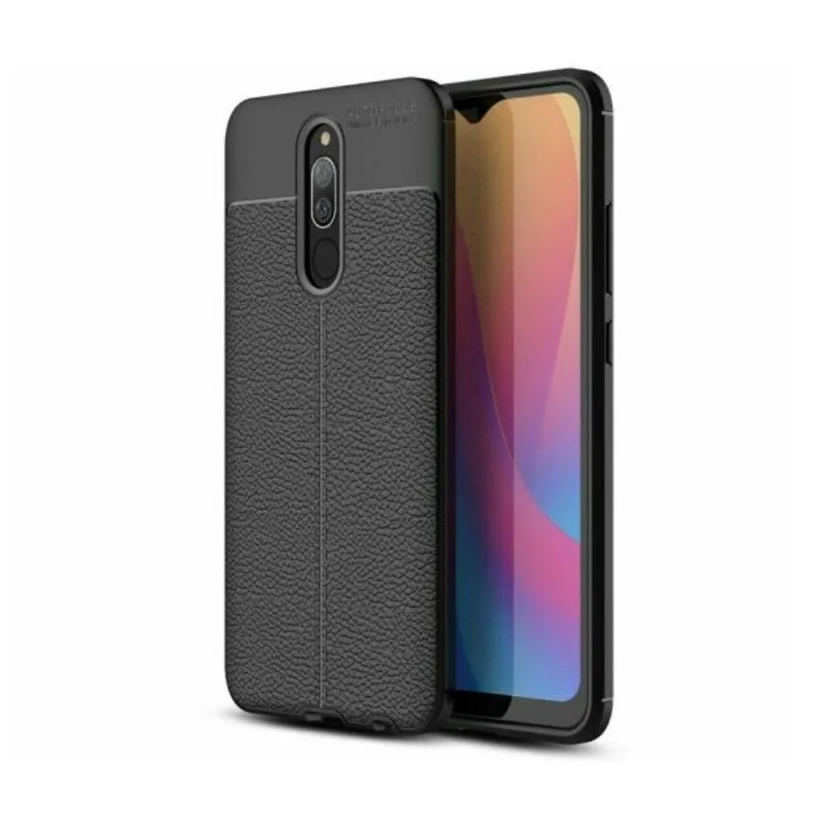 Husă Xcover Xiaomi RedMi 8A, Leather, Negru