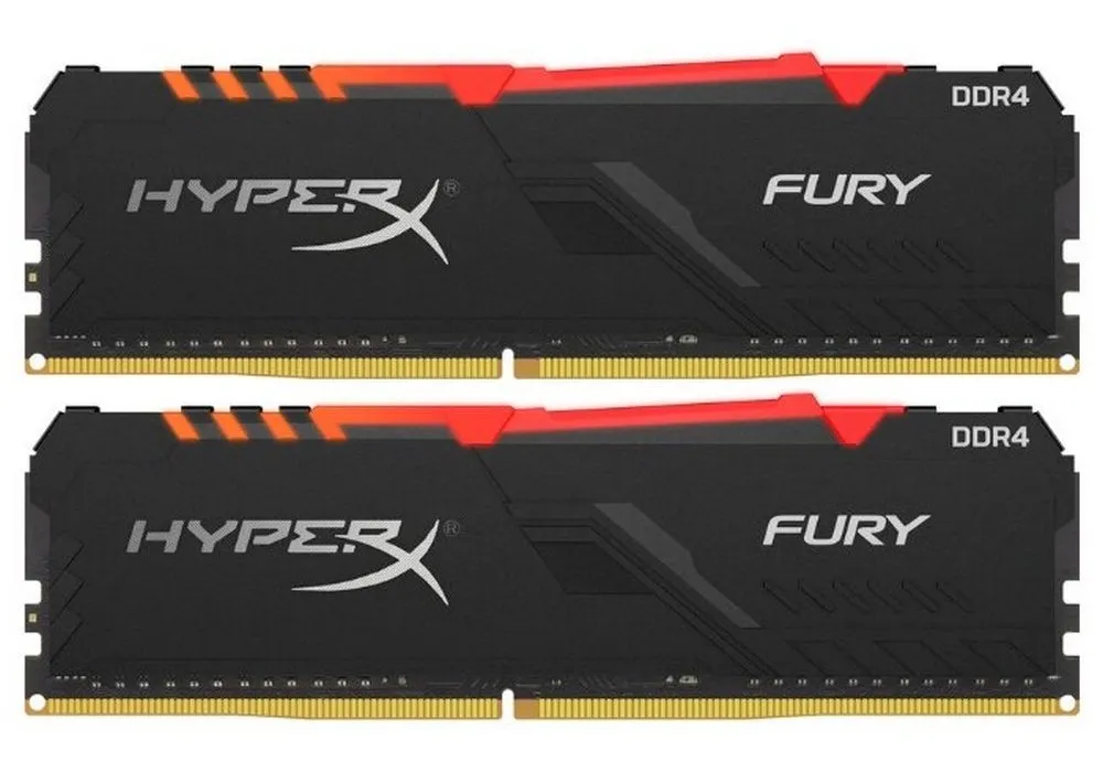 Memorie RAM Kingston HyperX FURY RGB, DDR4 SDRAM, 3200 MHz, 16GB, HX432C16FB3AK2/16