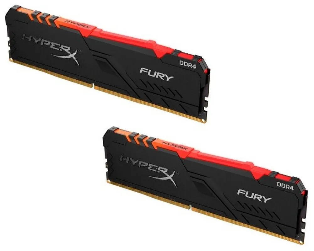 Memorie RAM Kingston HyperX FURY RGB, DDR4 SDRAM, 3200 MHz, 16GB, HX432C16FB3AK2/16