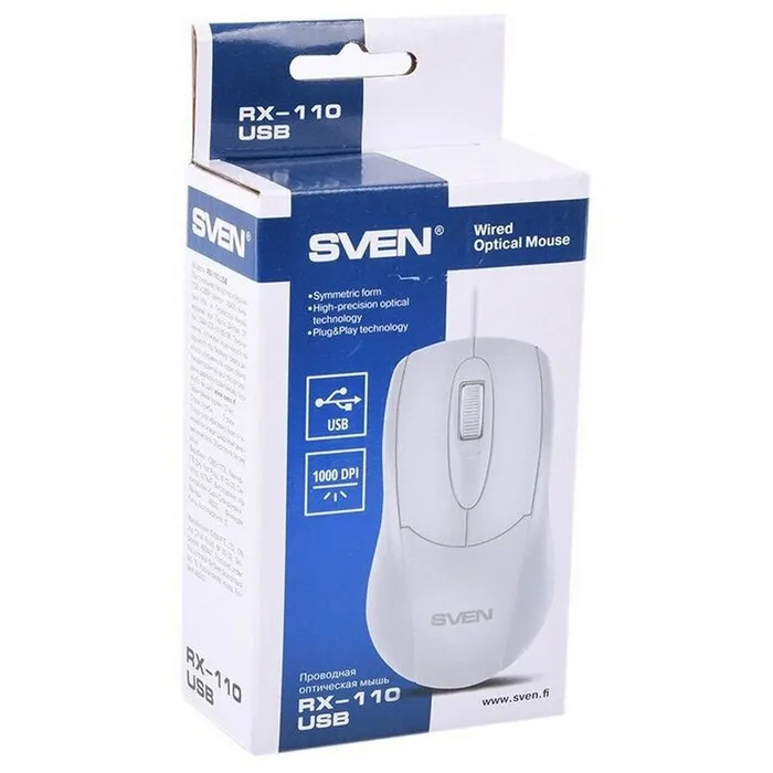 Mouse SVEN RX-110, Alb