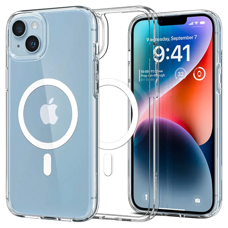 Husă Spigen iPhone 14, Ultra Hybrid Mag Magsafe, Alb