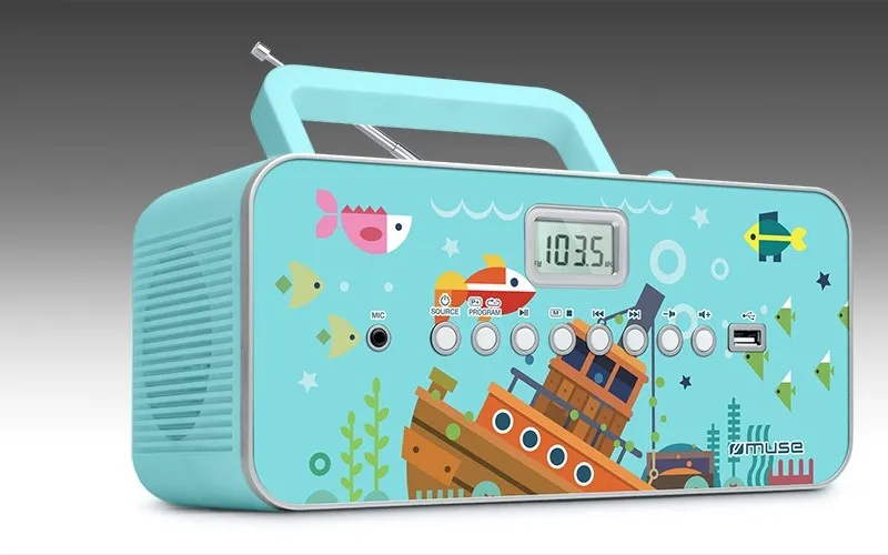 Radio portabil MUSE M-29 KB, Turcoaz