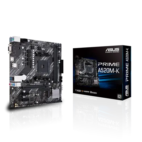 Placă de bază ASUS PRIME A520M-K, AM4, AMD A520, Micro-ATX