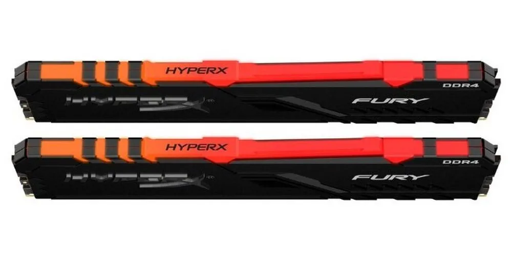 Memorie RAM Kingston HyperX FURY RGB, DDR4 SDRAM, 3200 MHz, 16GB, HX432C16FB3AK2/16