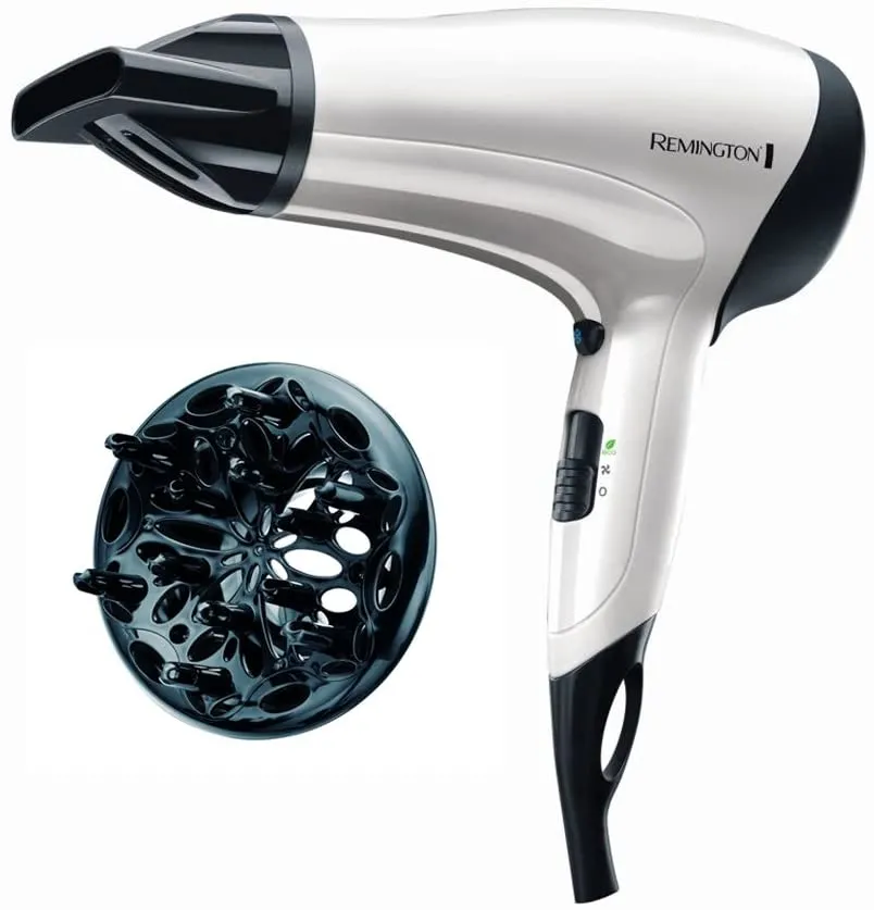 Uscător de păr Remington Power Volume D3015, 2000 W, Alb | Negru
