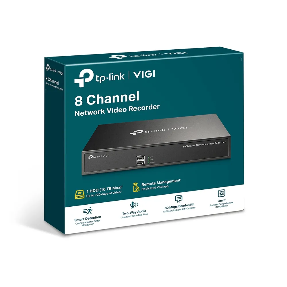 Înregistrator video TP-LINK VIGI NVR1008H, Negru