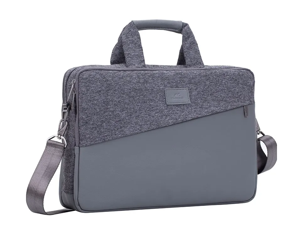 Geantă pentru Laptop RivaCase Egmont, 15.6", Poliester, Gri