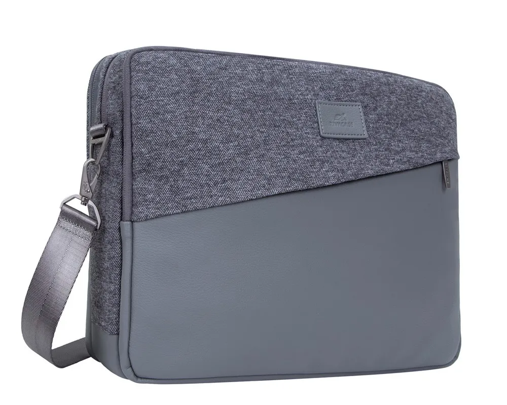 Geantă pentru Laptop RivaCase Egmont, 15.6", Poliester, Gri