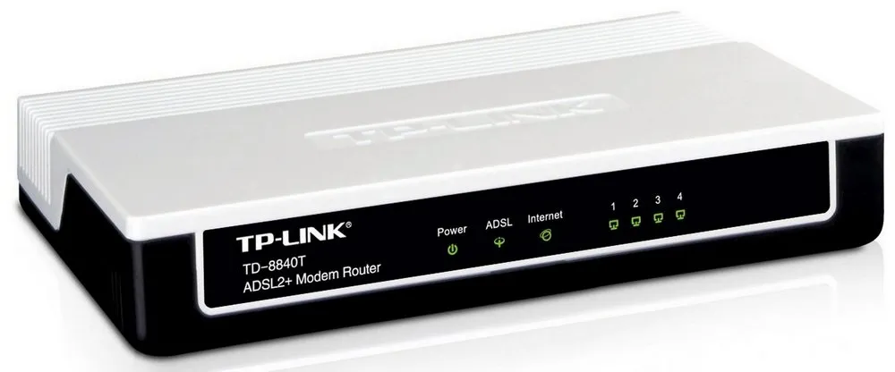 Modem ADSL TP-LINK TD-8840T, ADSL/ADSL2/ADSL2 + până la 24 Mbps, Negru