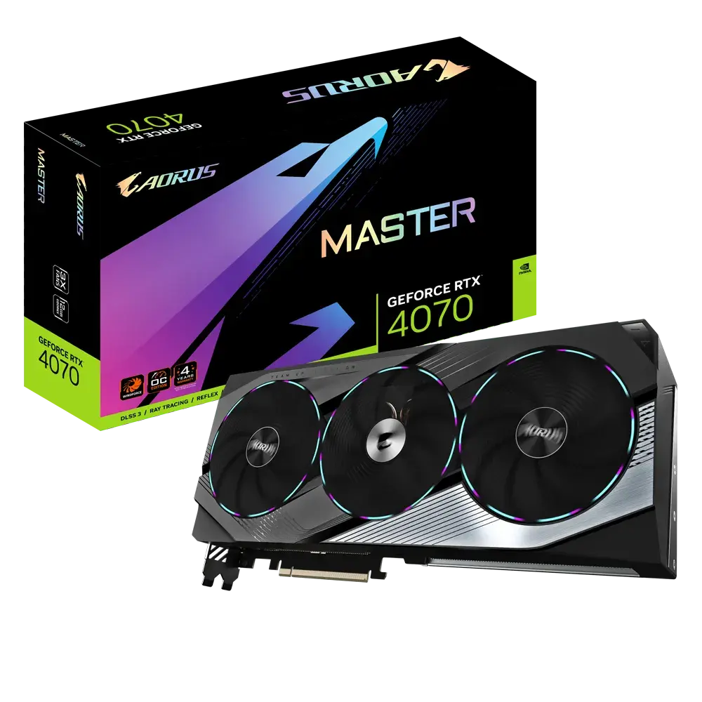 Placă Video Gigabyte GV-N4070AORUS M-12GD, 12GB GDDR6X 192bit (GV-N4070AORUS M-12GD)