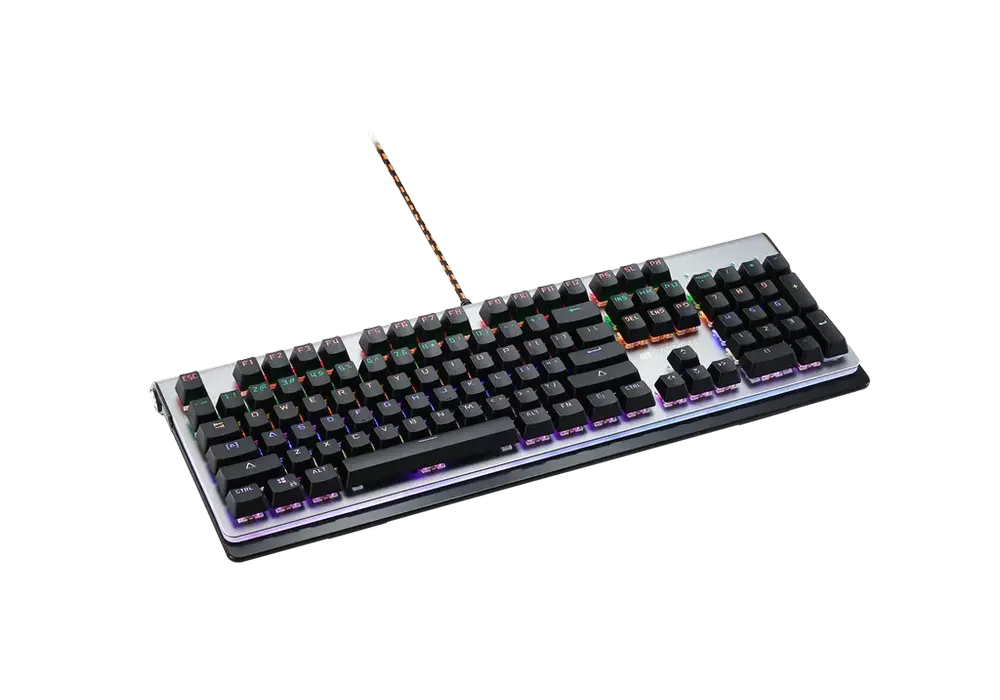 Tastatură Canyon Interceptor, Cu fir, Negru/Argintiu