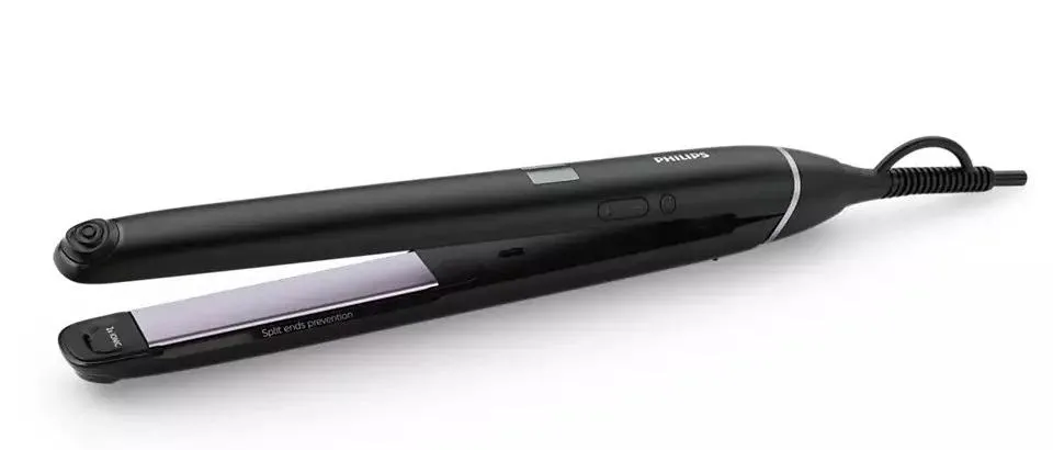 Placă de îndreptat părul Philips StraightCare Sublime Ends BHS677/00, Negru