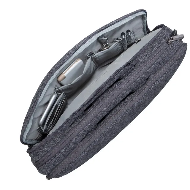 Geantă pentru Laptop RivaCase Egmont, 15.6", Poliester, Gri