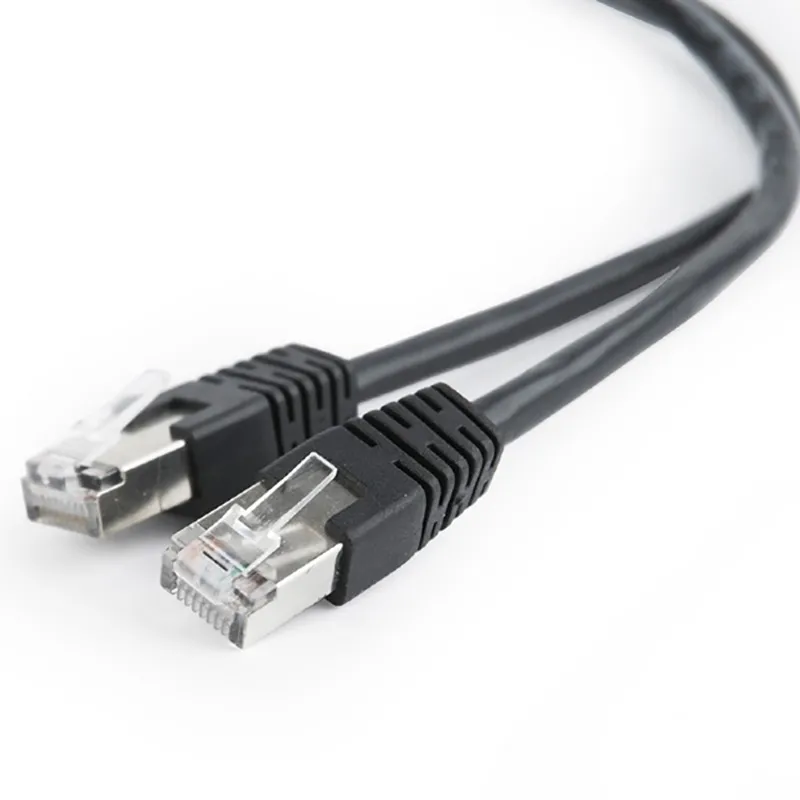 Patch cord Cablexpert PP22-1M/BK, Cat5e FTP, 1m, Negru