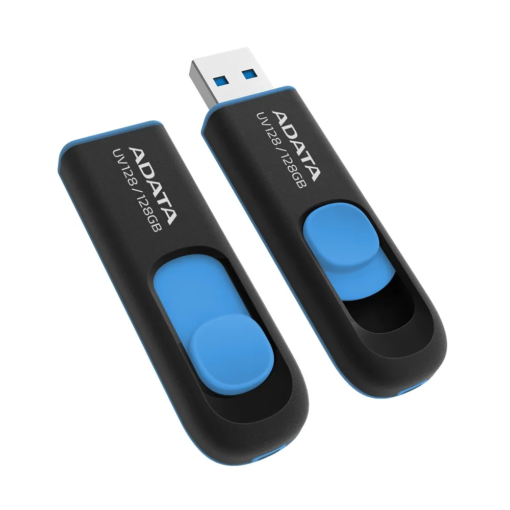 Memorie USB ADATA UV128, 128GB, Negru/Albastru