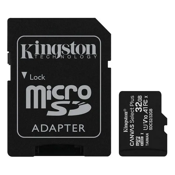 .32GB MicroSD (Class 10) UHS-I (U1) +SD adapter, Kingston Canvas Select+ 