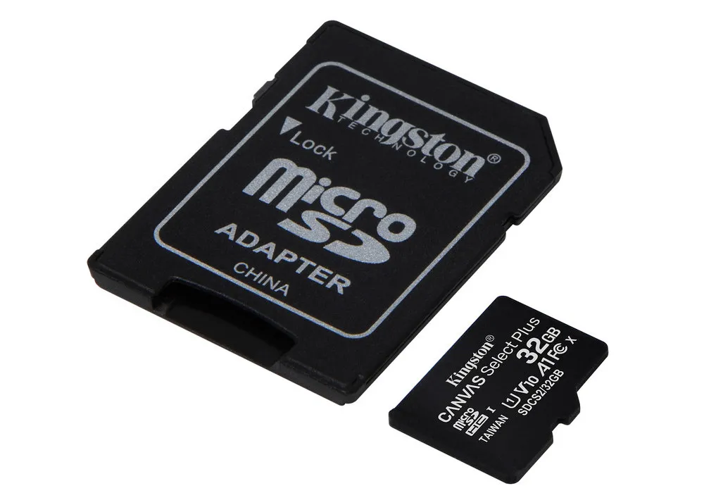 .32GB MicroSD (Class 10) UHS-I (U1) +SD adapter, Kingston Canvas Select+ 