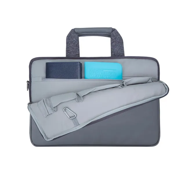 Geantă pentru Laptop RivaCase Egmont, 15.6", Poliester, Gri