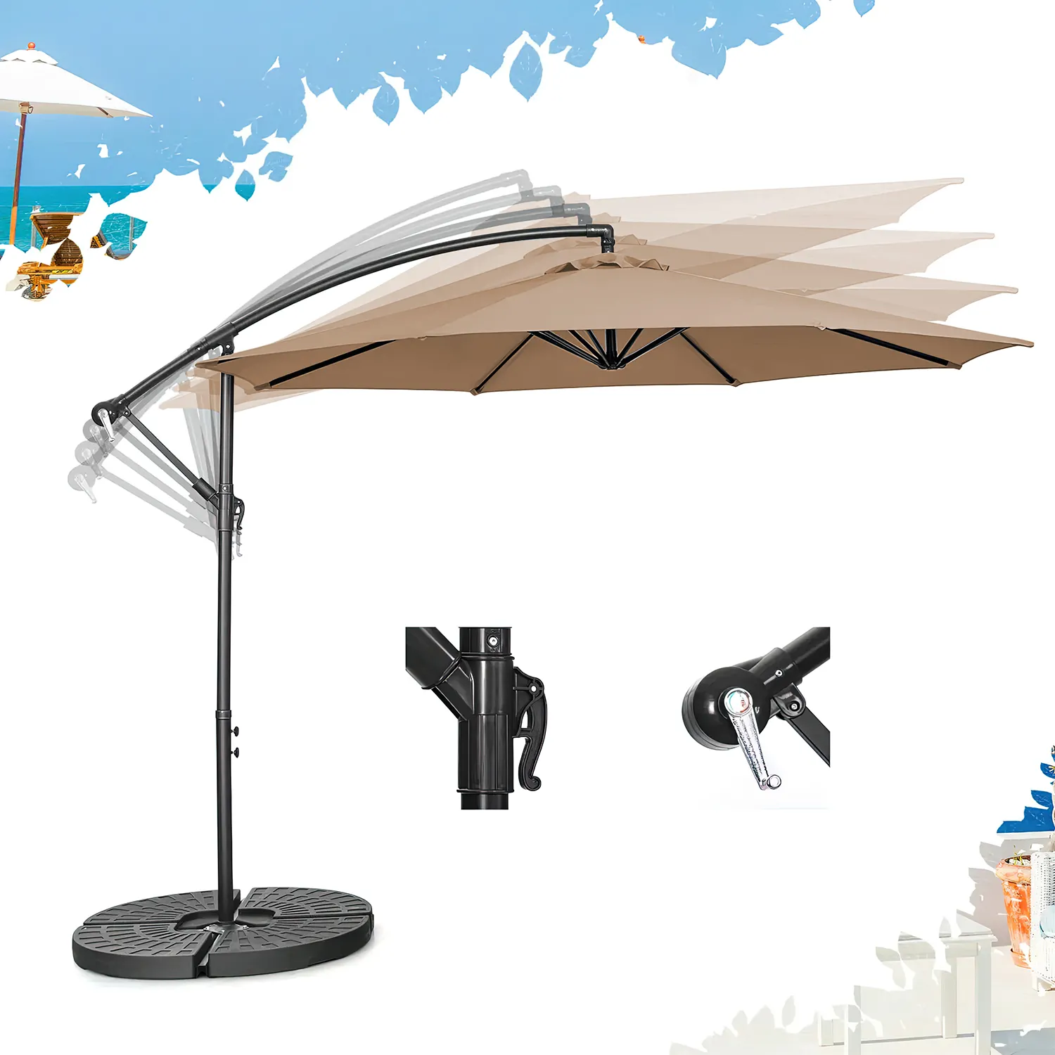Umbrelă de gradină Marbella (bej)