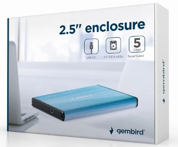 Carcasă externă Gembird EE2-U3S-3-B, Albastru (EE2-U3S-3-B)