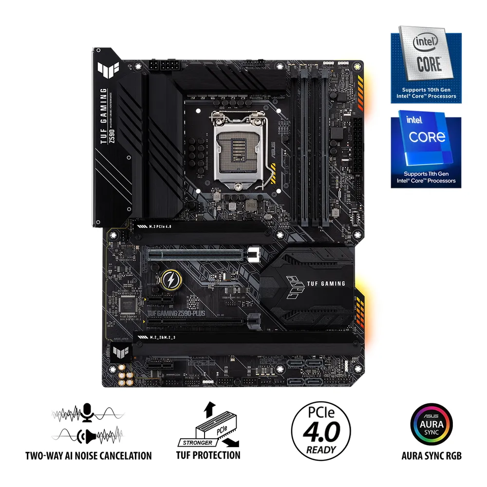 Placă de bază ASUS TUF GAMING Z590-PLUS, LGA1200, Intel Z590, ATX