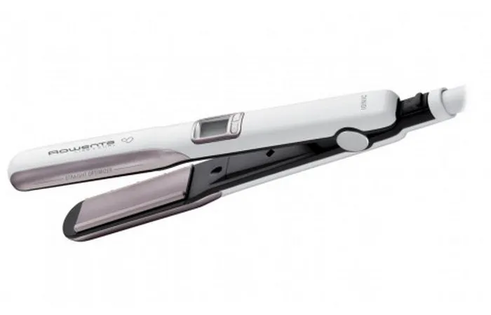 Placă de îndreptat părul Rowenta Premium Care Liss & Curl SF7660F0, Alb | Roz