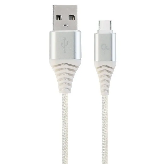 Cablu încărcare și sincronizare Cablexpert CC-USB2B-AMCM-2M-BW2, USB Type-A/USB Type-C, 2m, Alb