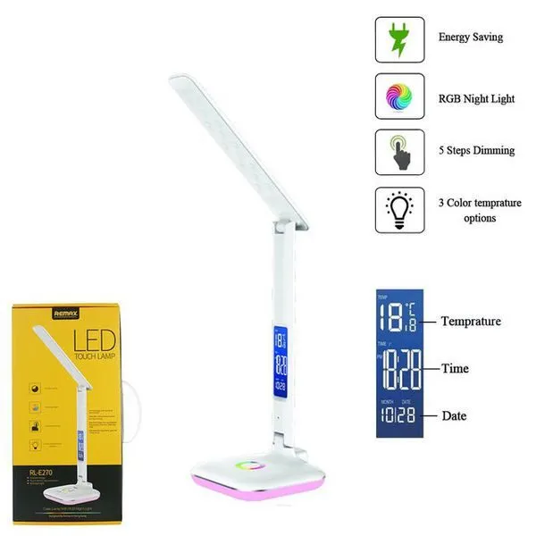 Lampa de birou Remax LED Touch Lamp, Alb