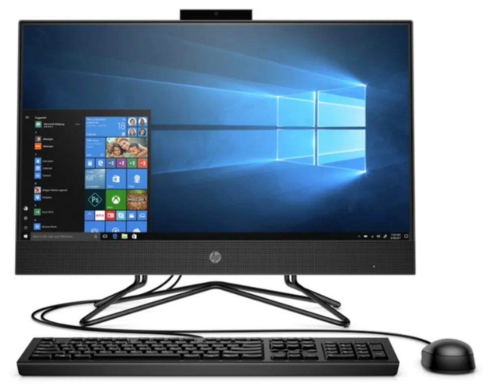 Computer All-in-One HP 205 G4, 23,8", AMD Ryzen 3 3250U, 8GB/256GB, FreeDOS, Negru