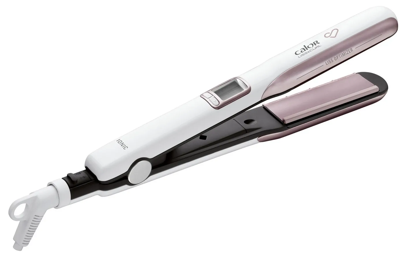 Placă de îndreptat părul Rowenta Premium Care Liss & Curl SF7660F0, Alb | Roz