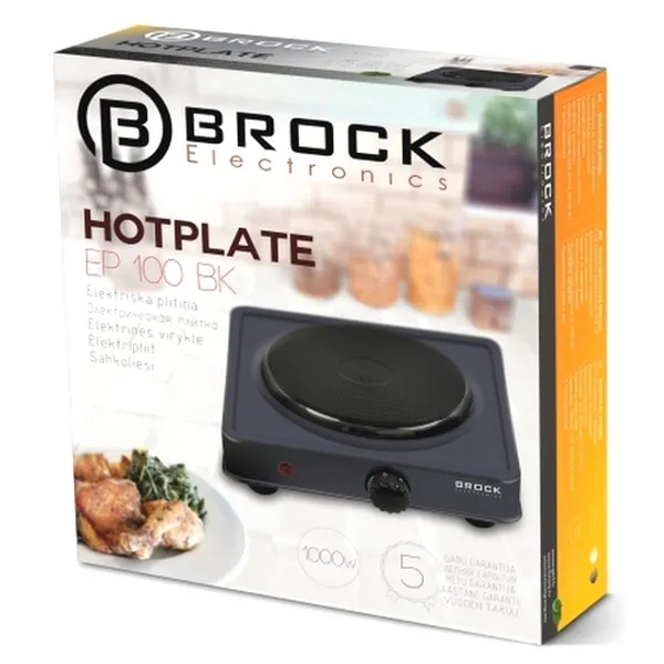 Plită electrică mini BROCK EP100BK, Negru